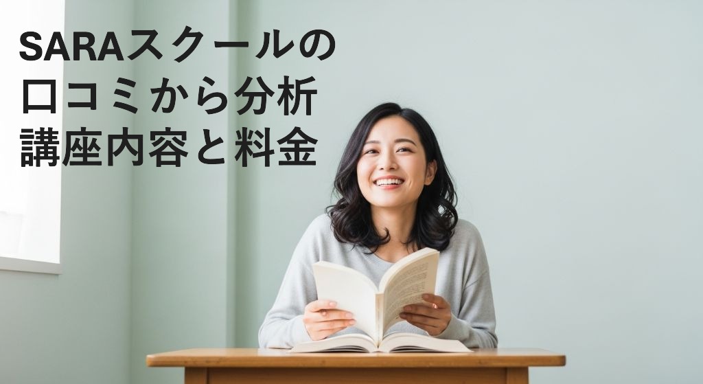 SARAスクールの
口コミから分析
講座内容と料金