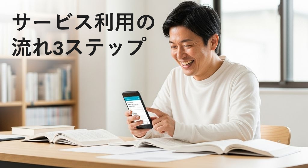 サービス利用の流れ3ステップ