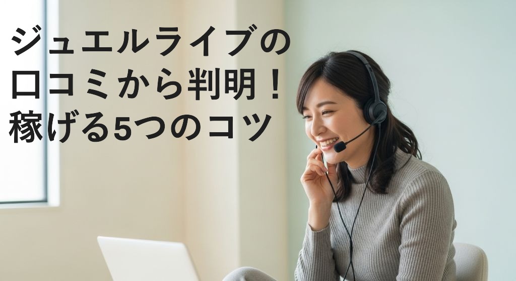 ジュエルライブの
口コミから判明！
稼げる5つのコツ