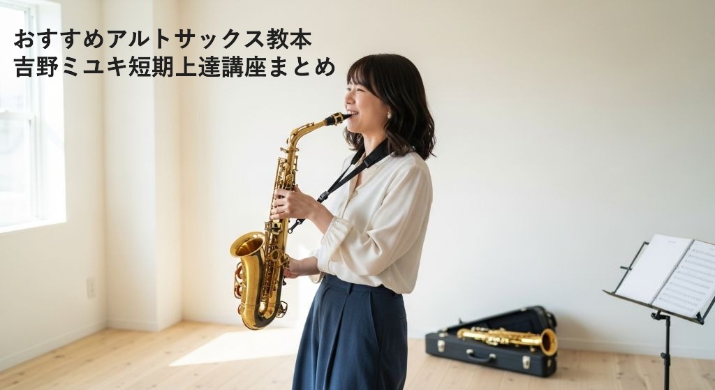おすすめアルトサックス教本
吉野ミユキ短期上達講座まとめ