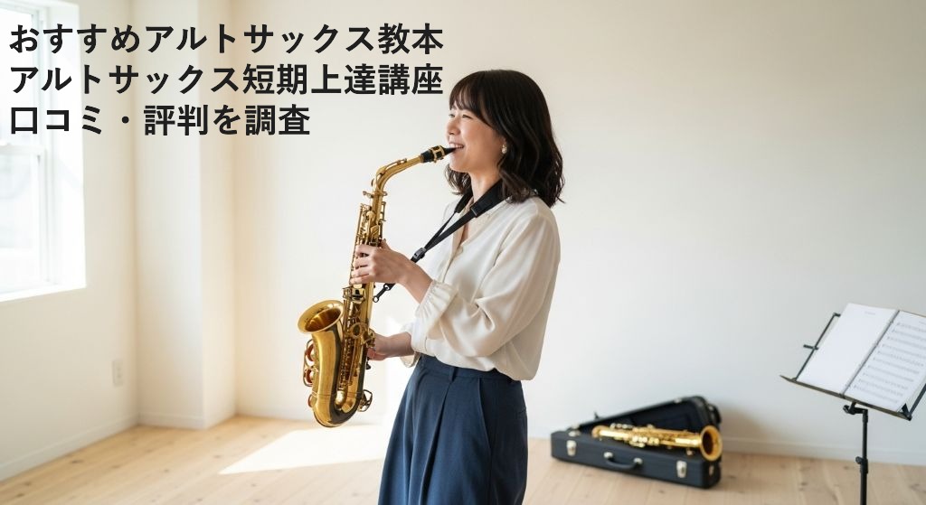 おすすめアルトサックス教本
アルトサックス短期上達講座
口コミ・評判を調査